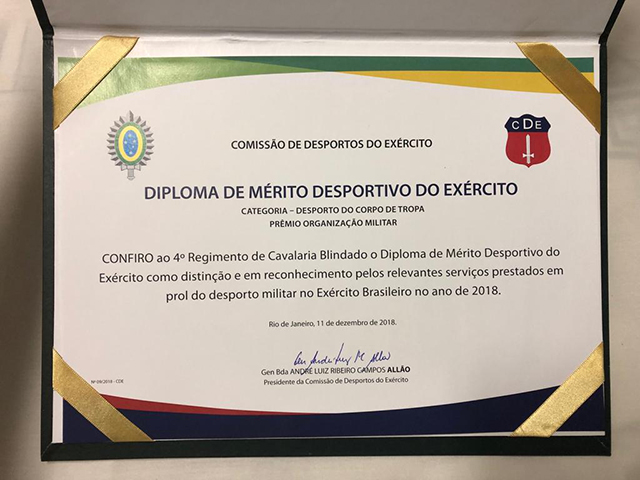 Diploma é um reconhecimento ao trabalho desenvolvido na Unidade