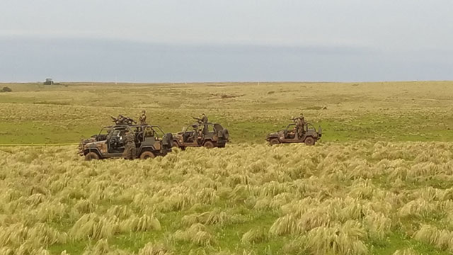 Pelotão de Exploradores durante patrulha de reconhecimento